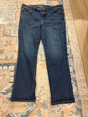 American Eagle Outfitters Dark Blue Straight Leg Jeans